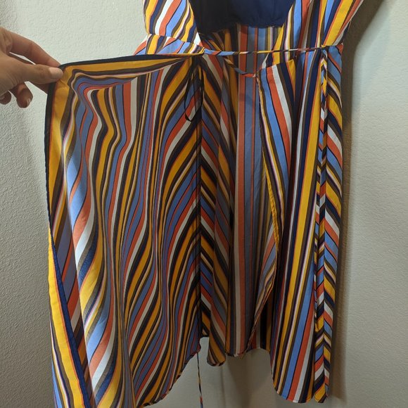 Like New! Forever 21 Striped Tie Dress M - Picture 5 of 5